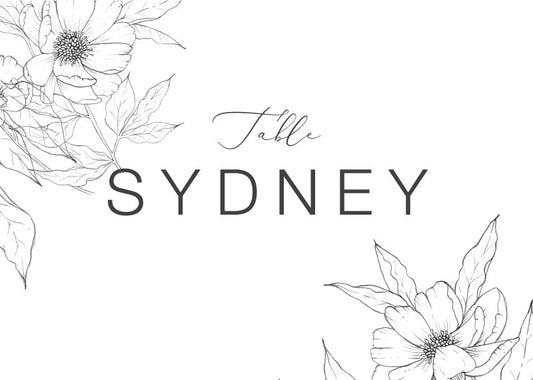 Graphite BloomsTable Number by Nicole C.