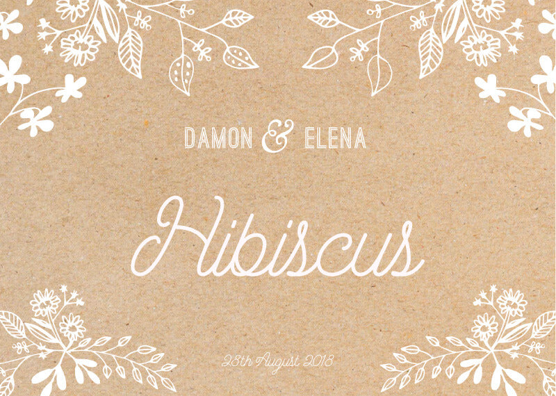 Rustic Floral SketchTable Number by Kat M.