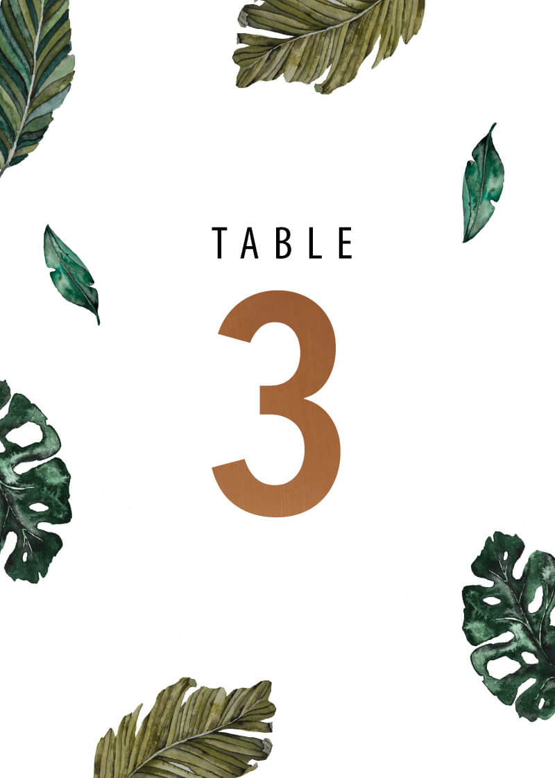 Moody TropicsTable Number by Jesse I.