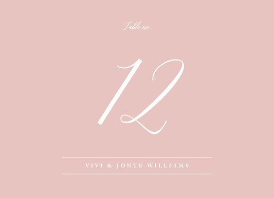 Pastel ScriptTable Number by Amelia S.