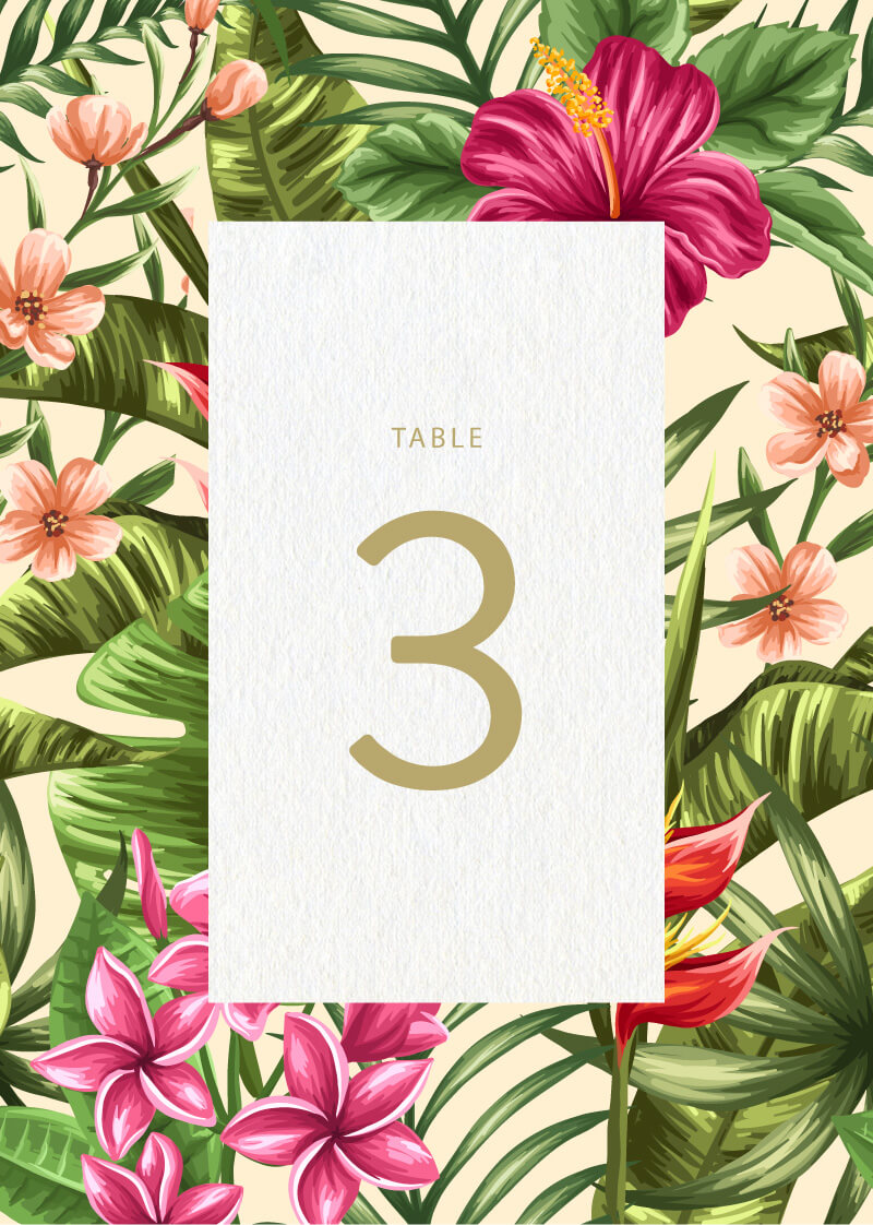 Sweet TropicalTable Number by Inggrid H.