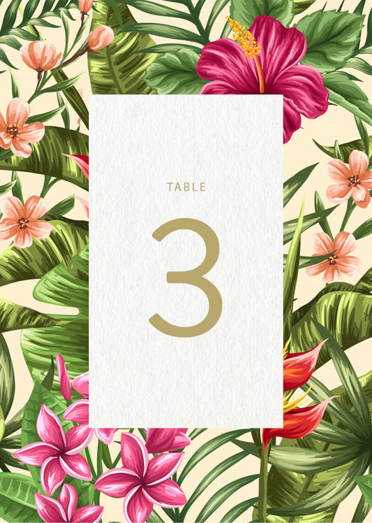Sweet TropicalTable Number by Inggrid H.