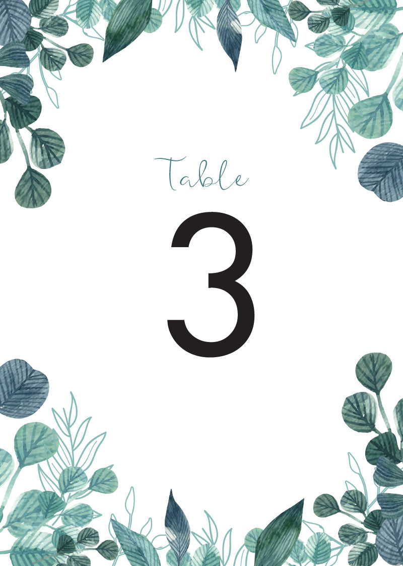 Stylistically GreenTable Number by Meha G.