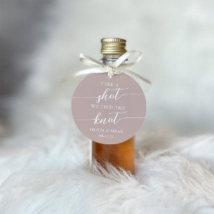 Take a Shot, We Tied the Knot Wedding Favor Tags