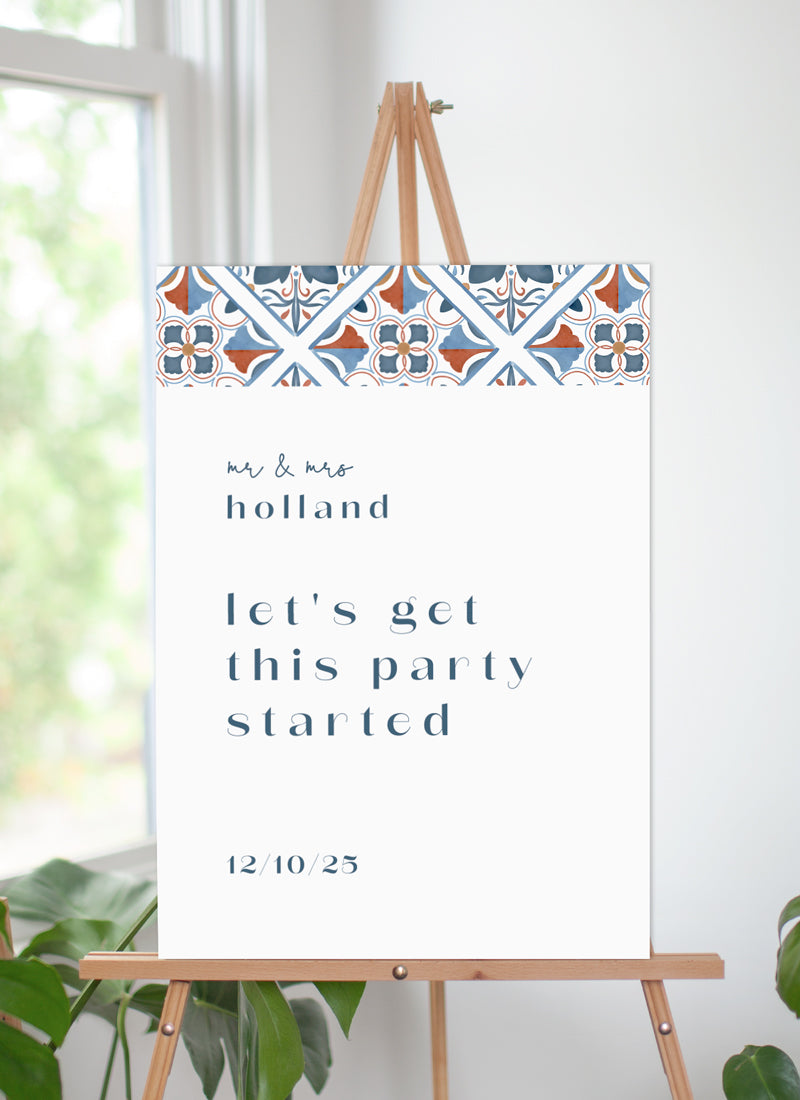Talavera Wedding Sign by Joy
