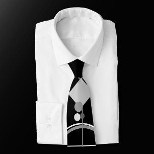 Tattoos Modern Art Deco Monochrome Simple Custom Neck Tie