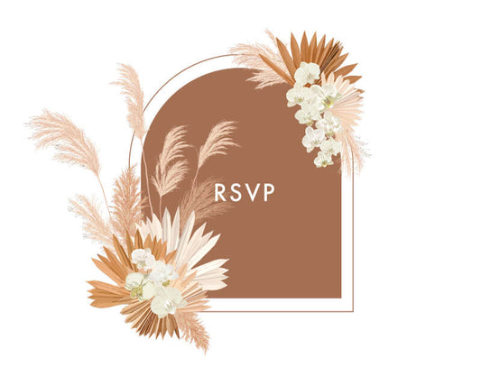 Terracotta Arch RSVP Cards by Inggrid H.