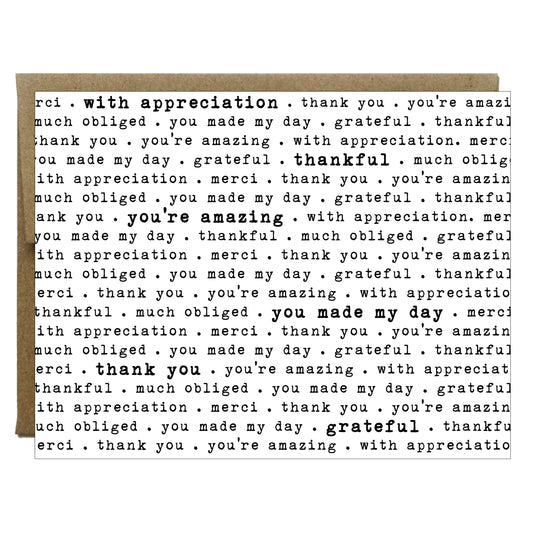 How to Say Thank You in Every Way Greeting Card