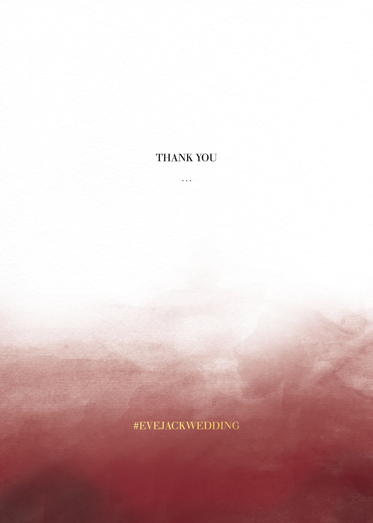 Maroon Love Thank You Card by Owey C.