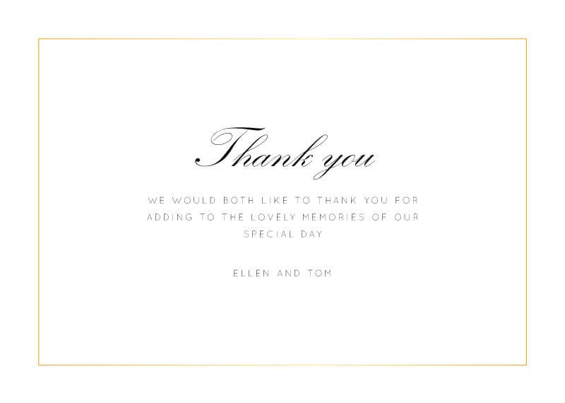 Into The Line Thank You Card by Inggrid H.