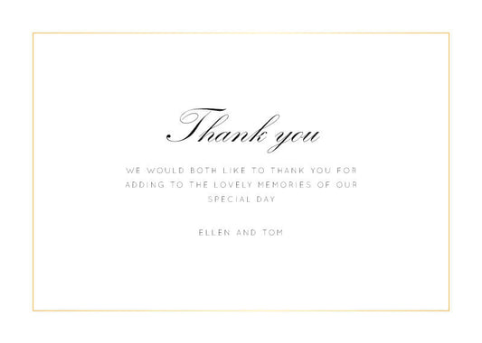 Into The Line Thank You Card by Inggrid H.