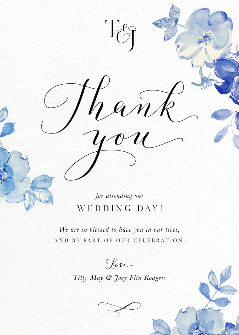 British Floral Thank You Card by Amelia S.