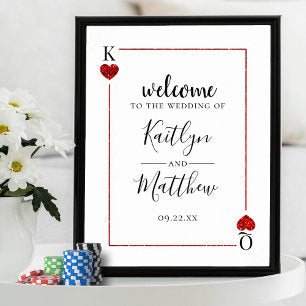 The Monogram Playing Card Wedding Collection Poster