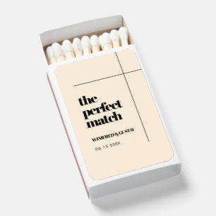The perfect match Elegant & chic wedding matchbox