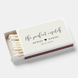 The perfect match Elegant wedding favors matchbox