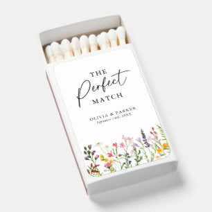 The Perfect Match Wildflowers Wedding Favor