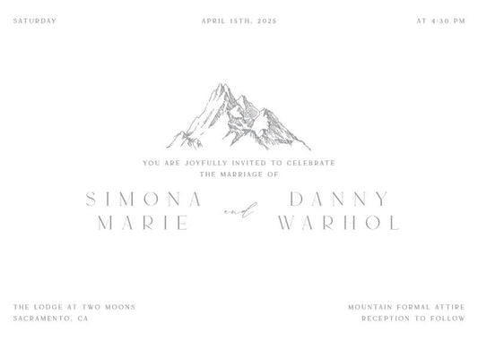 The Summit Wedding Invitations by Inggrid H.