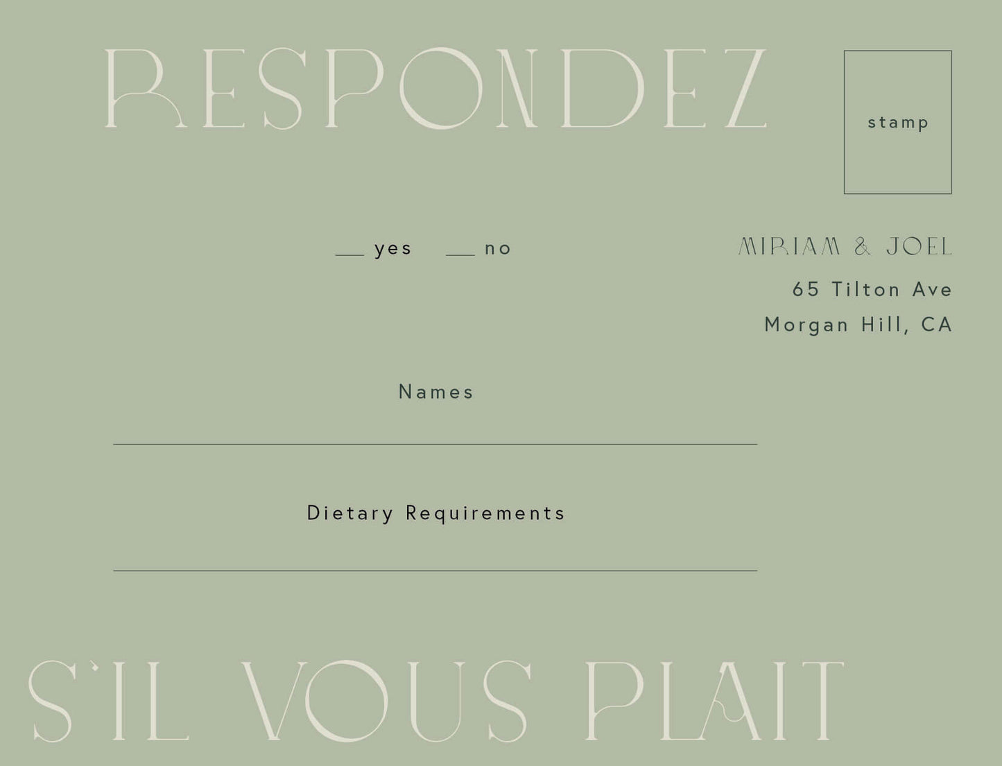 The Vow RSVP Cards by Putri N.