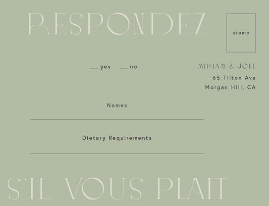 The Vow RSVP Cards by Putri N.