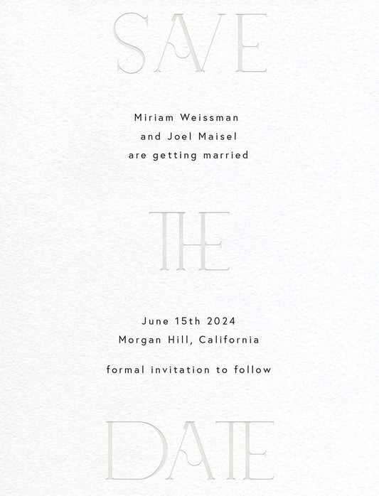 The Vow Save The Date Cards by Putri N.