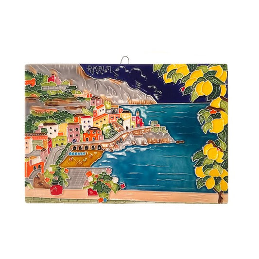 Hand Painted tile for wall Decor of Amalfi/ Positano
