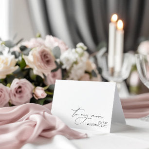 "To My Mom On Wedding Day" Morning Wedding Message Thank You Card