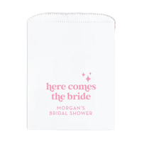 Here Comes the Bride Personalized Favor Treat Bag