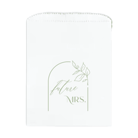 Future Mrs Floral Arch Personalized Favor Treat Bag