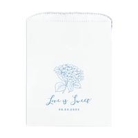 Summer Hydrangea Personalized Favor Treat Bag
