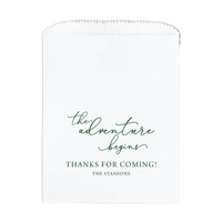The Adventure Begins Personalized Favor Treat Bag