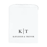 Modern Initials Personalized Favor Treat Bag