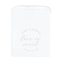 Love Is Sweet Custom Foil Wedding Treat Bags