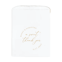 A Sweet Thank You Custom Foil Wedding Treat Bags