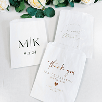Custom Foil Wedding Treat Bags