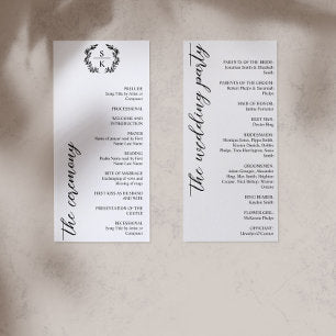 Typography Laurel Wreath Monogram Wedding