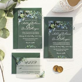 Unique Greenery Eucalyptus Acrylic Wedding Invitations Swal046