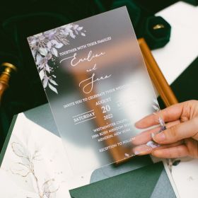 Clear Acrylic Wedding Table Sign - Welcome to Our Wedding