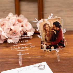 Clear Acrylic Wedding Table Sign - Welcome to Our Wedding