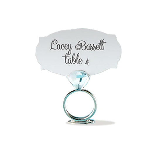 "With This Ring" Jeweled Place Card/Photo Holder (Set Of 6)
