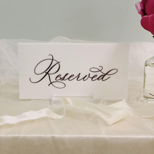 Reserved Table Sign