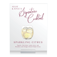 Signature Drink Wedding Bar Menu