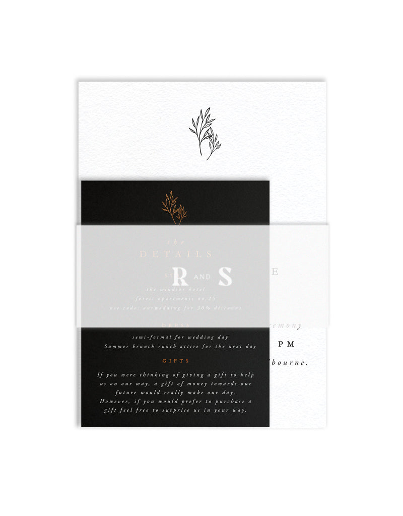 Verdure Invitation Belly Band by Putri N.