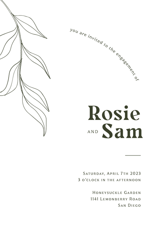 Verdure Engagement Invitations by Putri N.