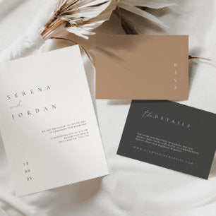 Elegant Minimalist Blush Pink Wedding Invitation