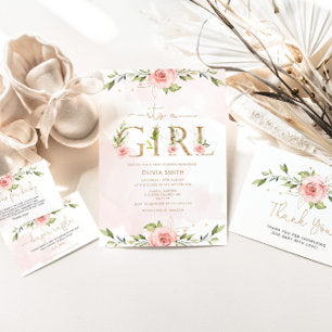 Floral blush pink eucalyptus elegant wedding envelope