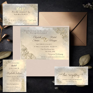 Elegant Chic Gold Wedding Guest Book