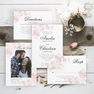 Elegant Floral Wedding Invitation