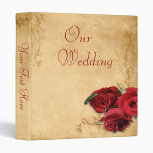 Vintage Caramel Brown & Rose Photo Album Binder