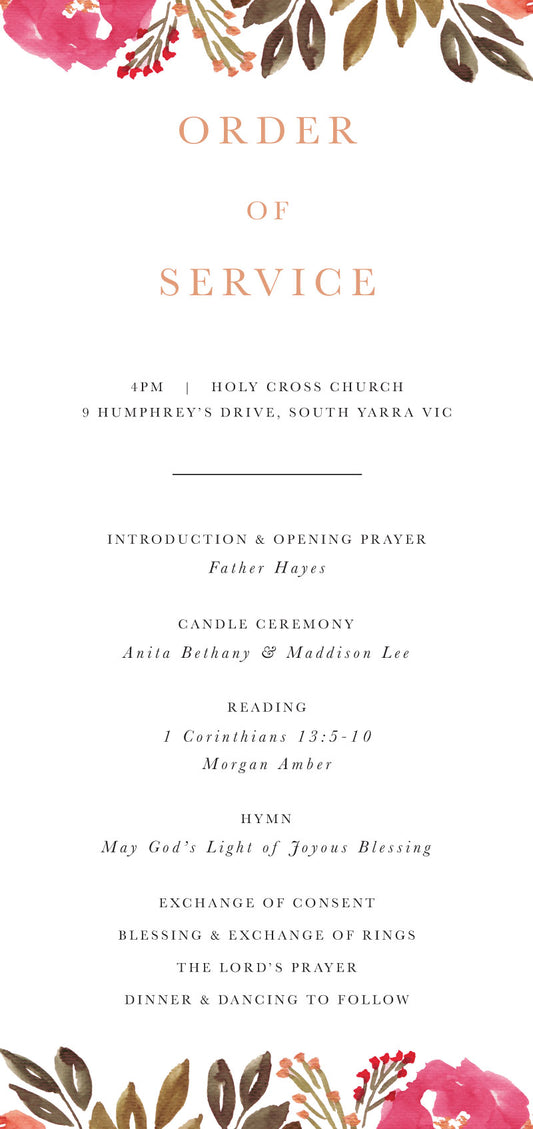 Violet Fall Wedding Program by Ramoncita R.