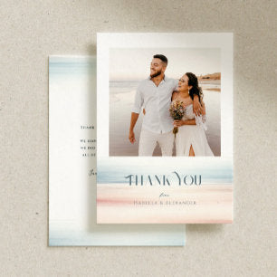 Wailea Wedding Personalized Message Thank You Card